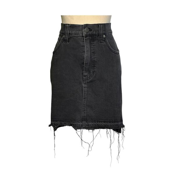 Madewell black Jean mini skirt size 30 - Picture 1 of 16